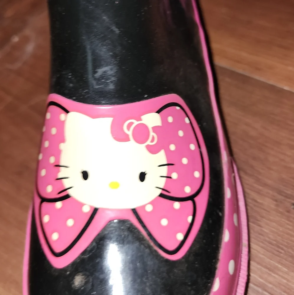 Hello Kitty Black & Pink and Black Rain Boots